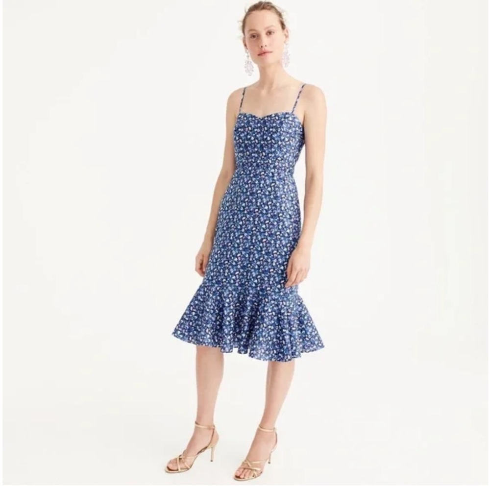 J Crew Liberty Midi Dress Size 4 NWT